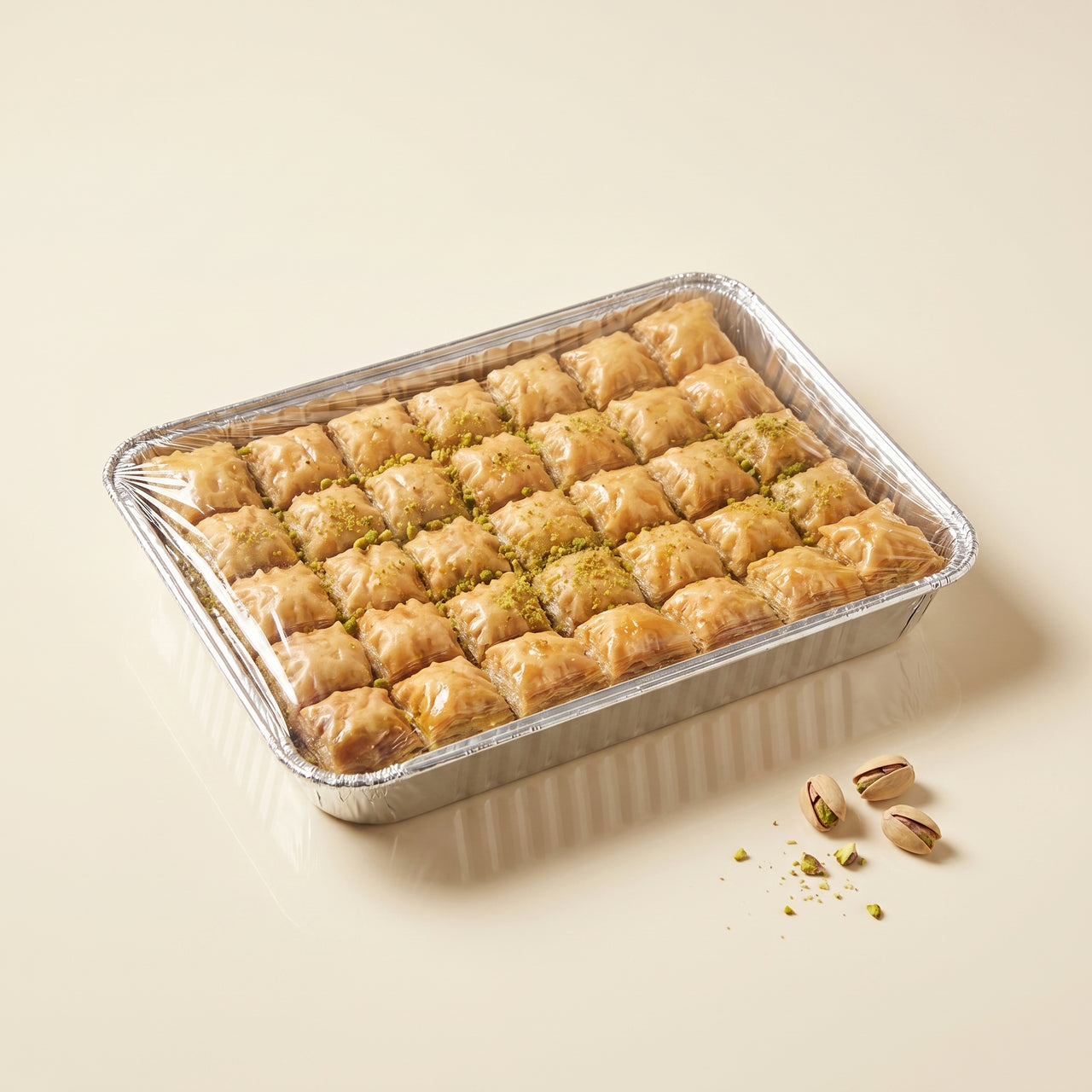 Yasmeen Bakery Pistachio Baklava Square Tray (Large)