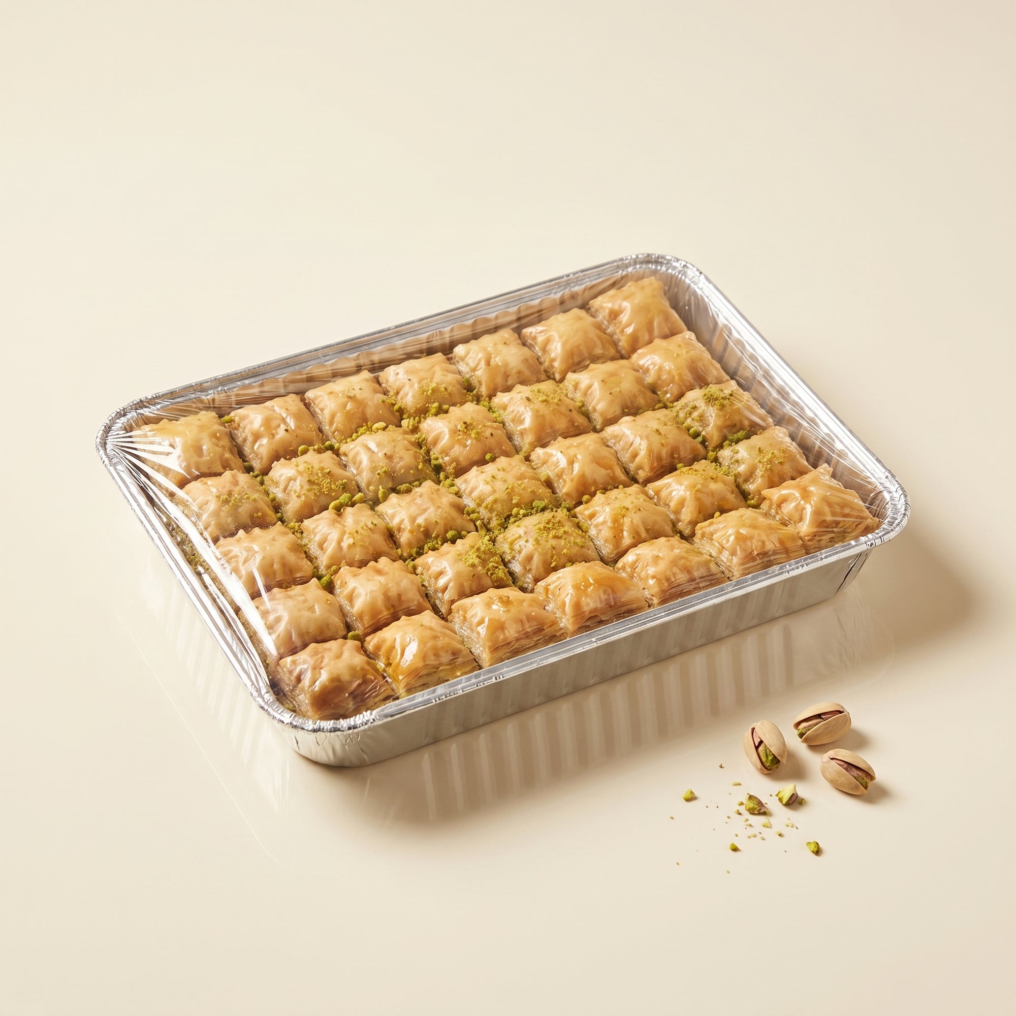 Yasmeen Bakery Pistachio Baklava Square Tray (Large)